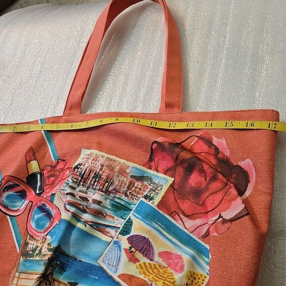 Lancome Colorful Beach Print Tote Bag - Picture 6 of 6
